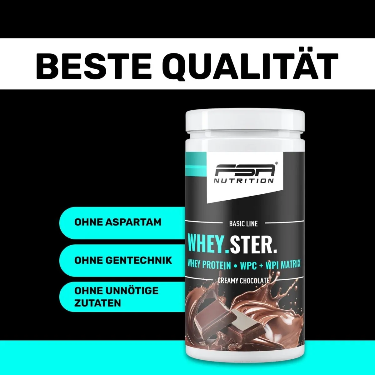 FSA Nutrition WHEY.STER. Whey Proteinpulver Creamy Chocolate