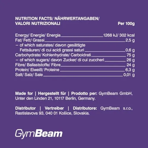 GymBeam Schwarze Johannisbeeren gefriergetrocknet 100g zuckerfrei