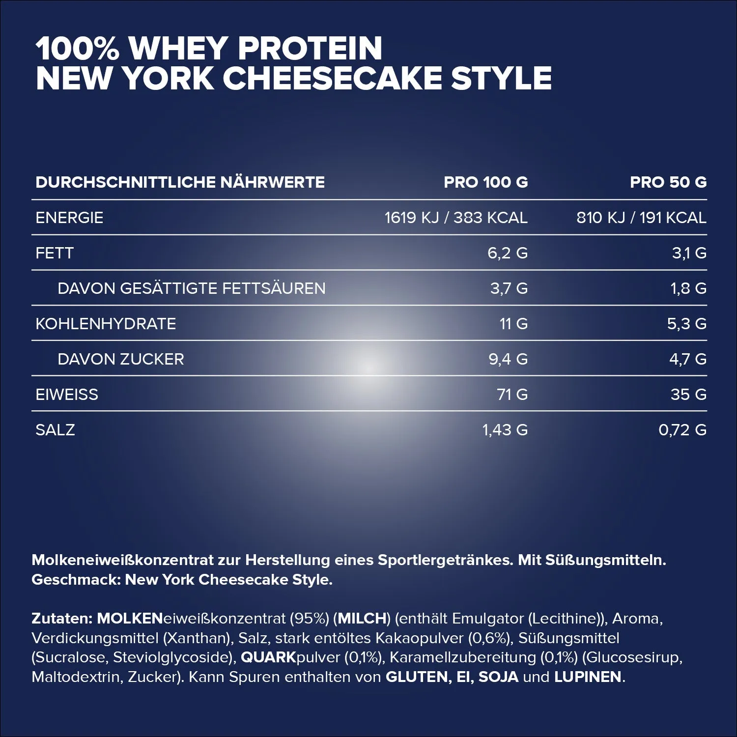 IronMaxx 100% Whey Protein Pulver 500g New York Cheesecake