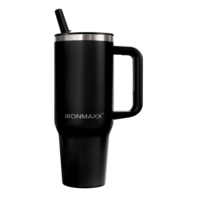 IronMaxx Cup V4.0 Thermobecher 1200ml Deep Black isoliert