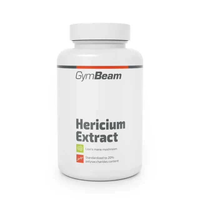 GymBeam Löwenmähne Extrakt 90 Kapseln mit 20% Polysaccharide