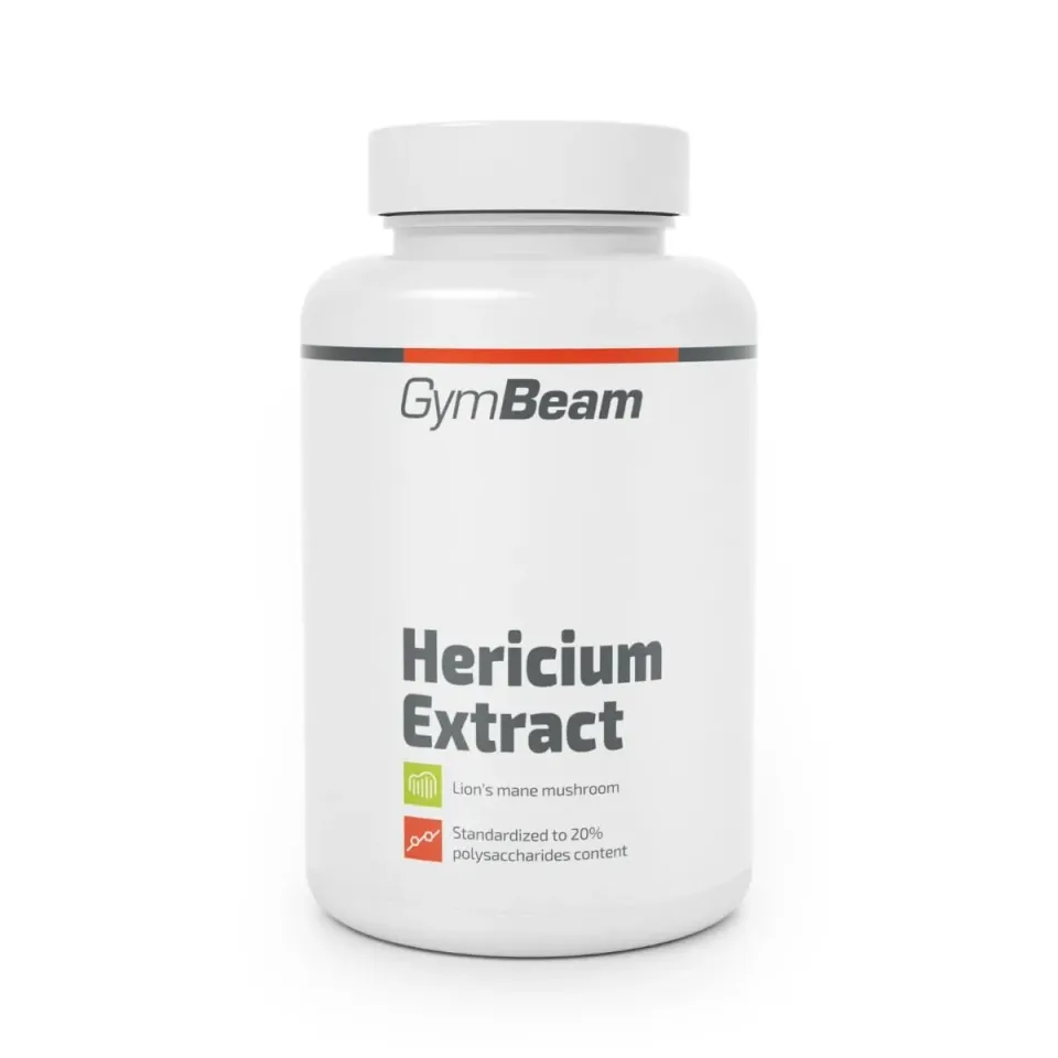 GymBeam Löwenmähne Extrakt 90 Kapseln mit 20% Polysaccharide