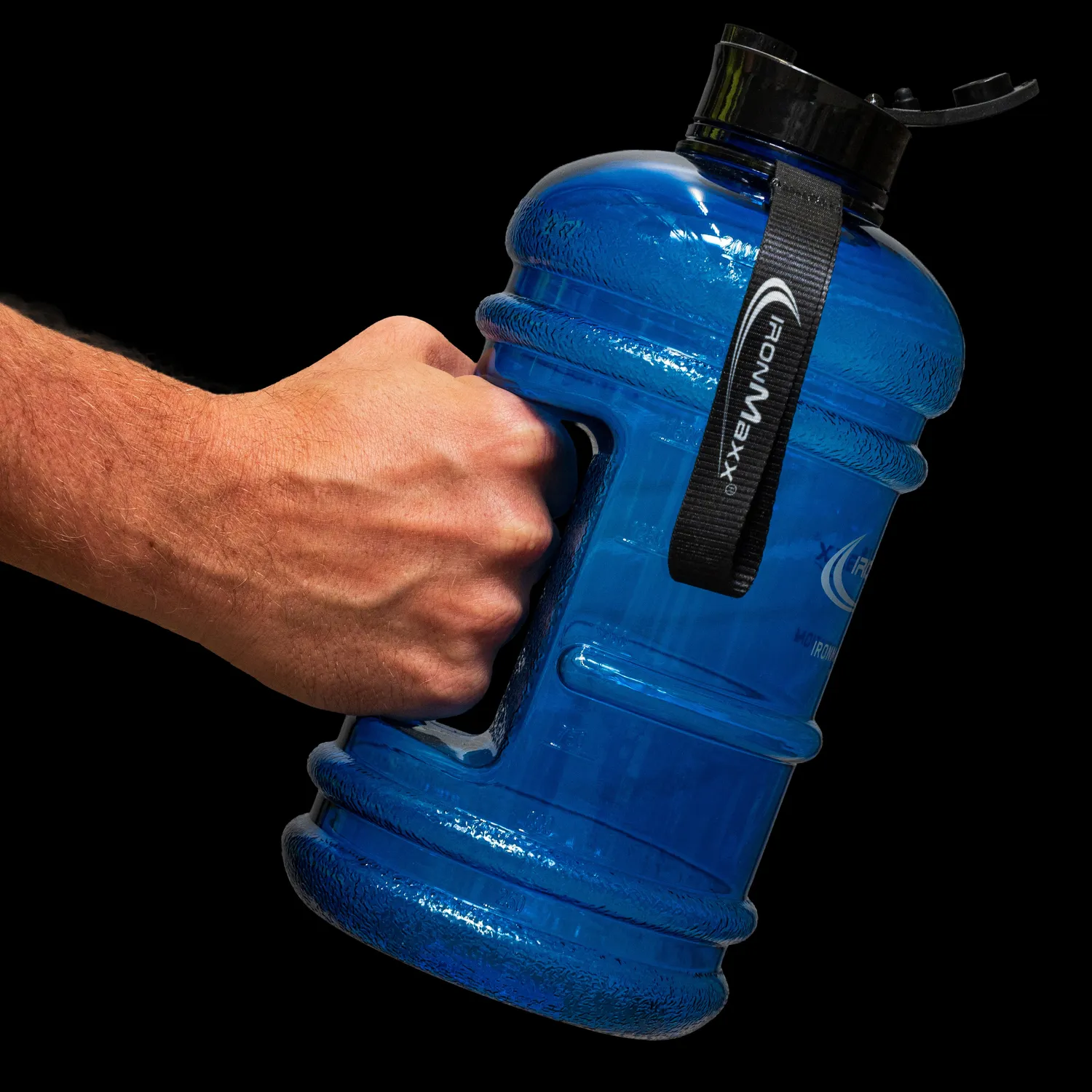 IronMaxx Water Gallon 2200 ml Trinkflasche Blau BPA-frei