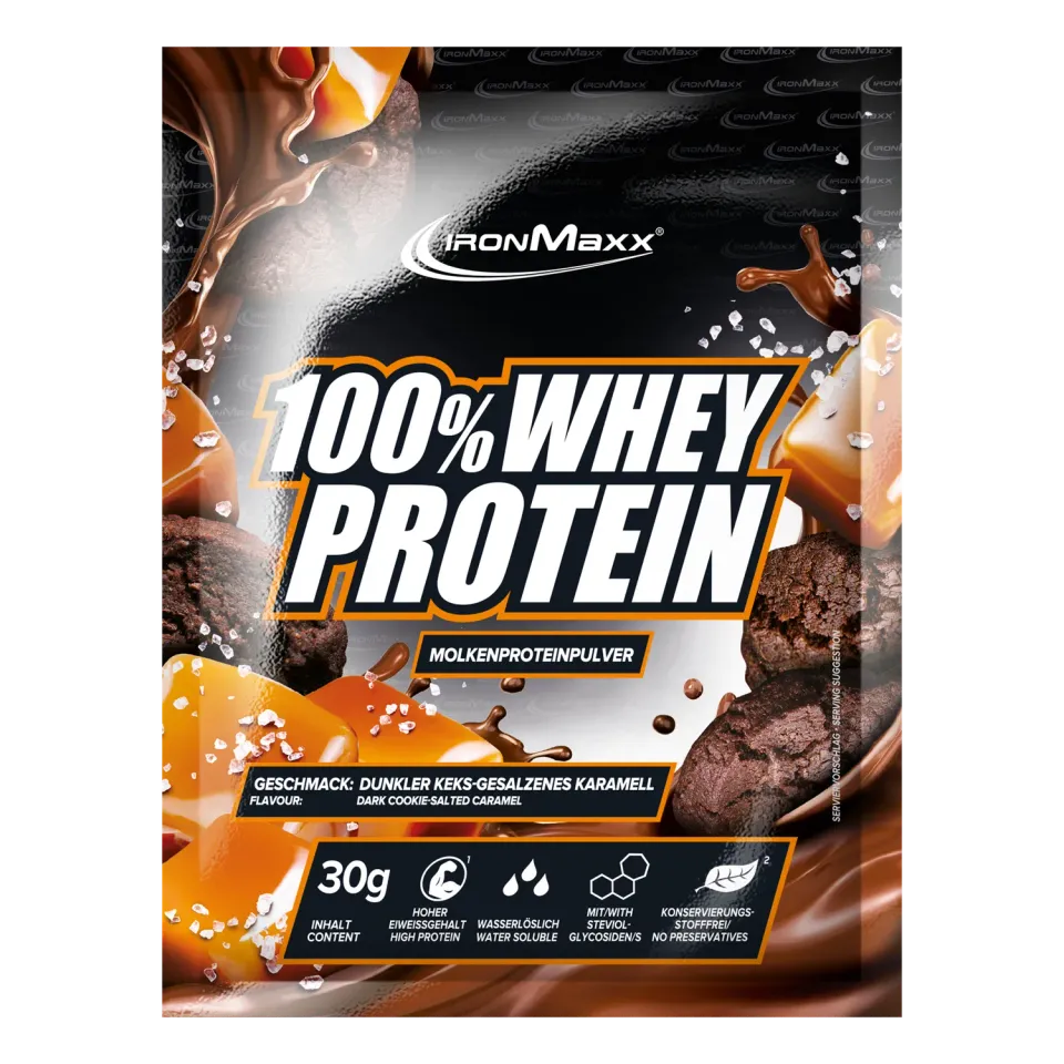 IronMaxx 100% Whey Protein Dark Cookies 30 g zuckerfrei