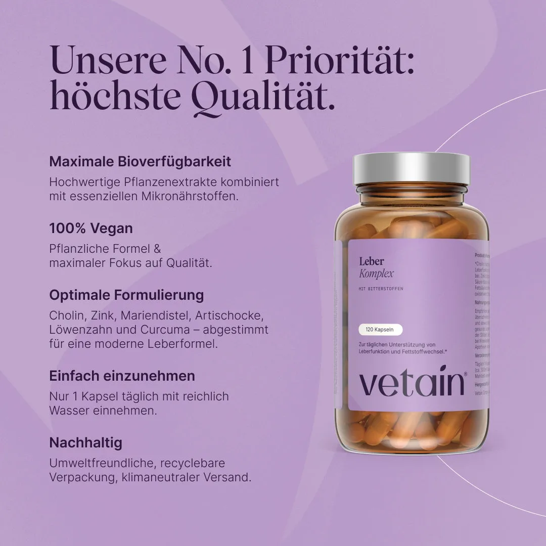VETAIN Leberkomplex Kapseln 120 Stück vegan