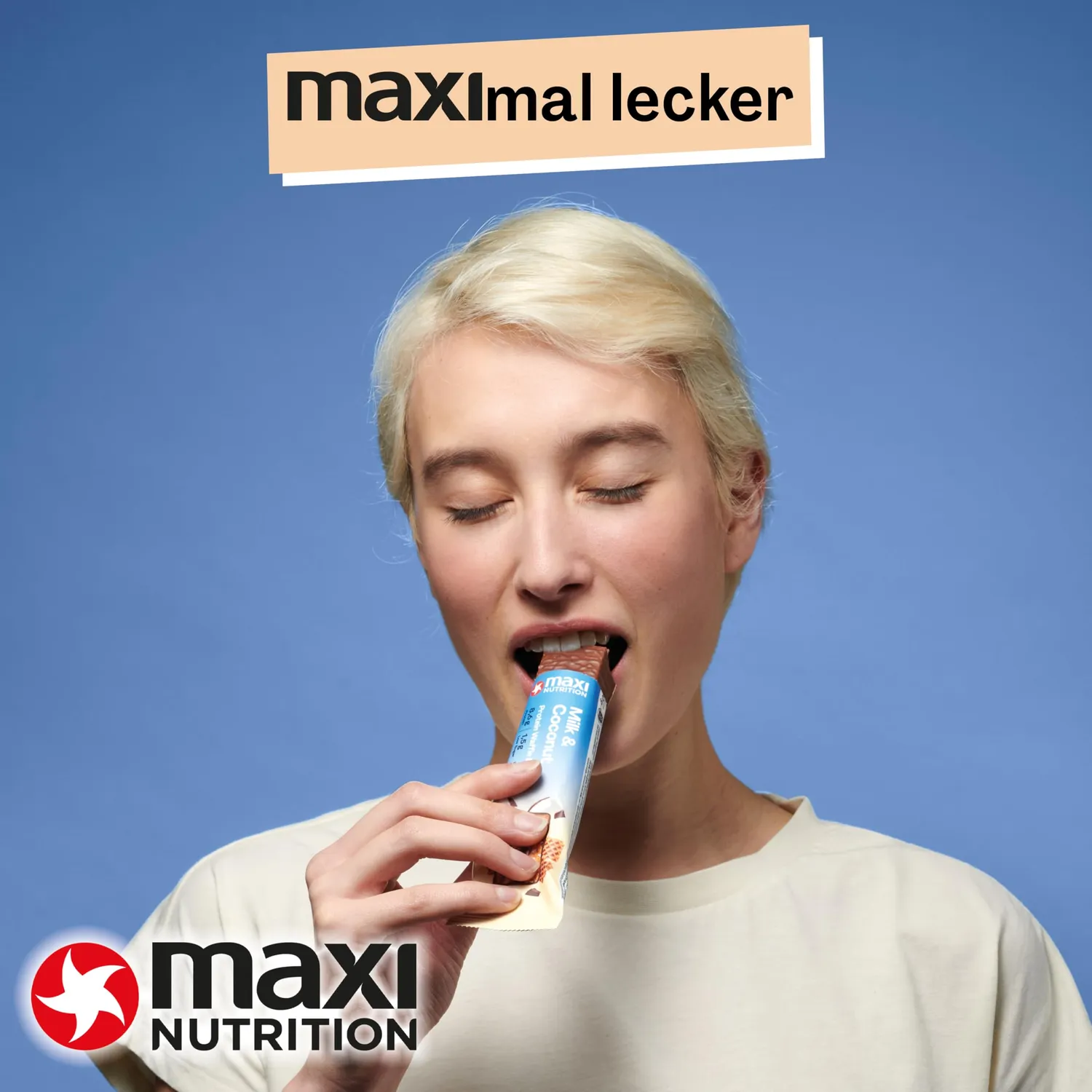 MaxiNutrition Protein Waffle Bar Milch-Haselnuss 12x40g zuckerarm