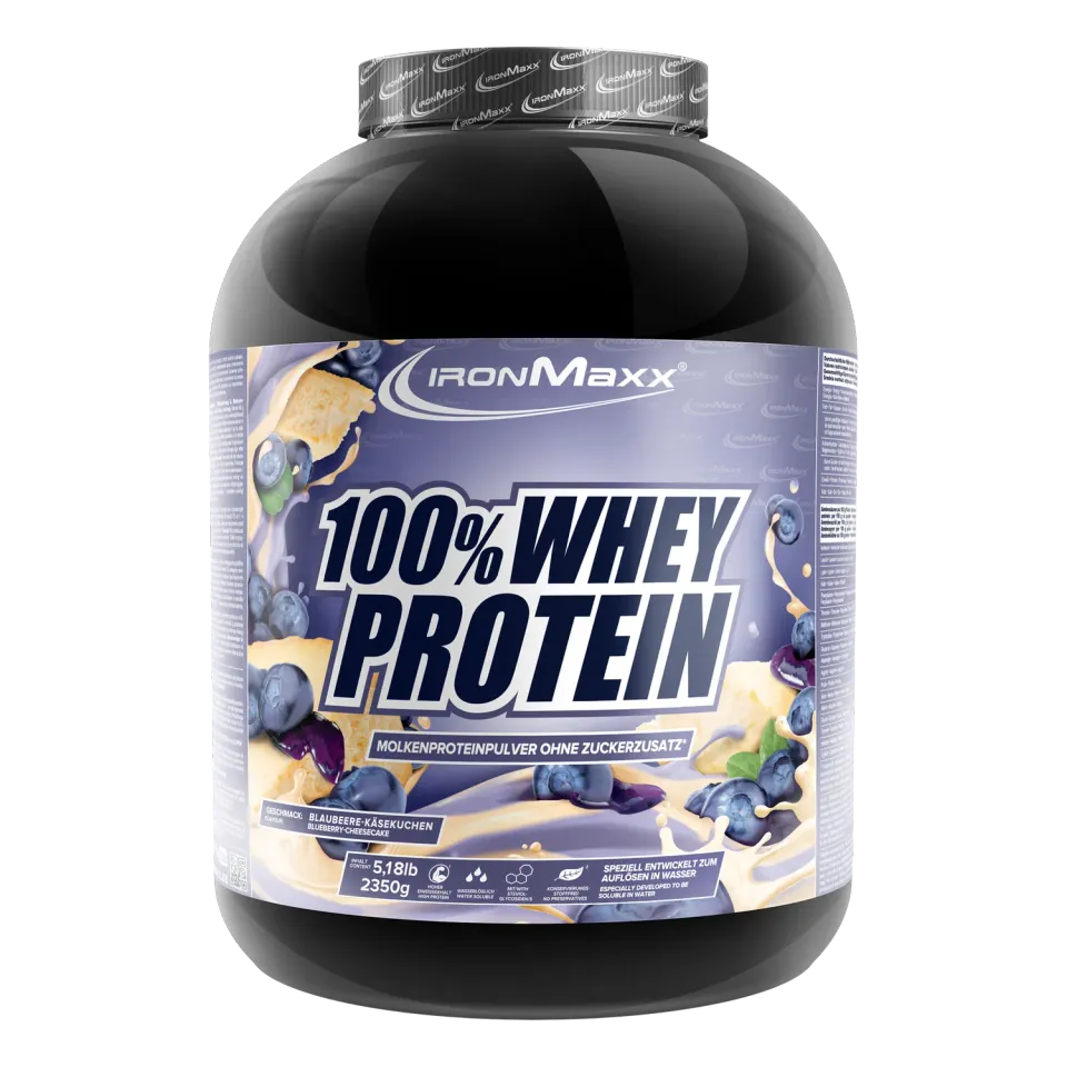 IronMaxx 100% Whey Protein Pulver 2350g Blueberry Cheesecake zuckerfrei