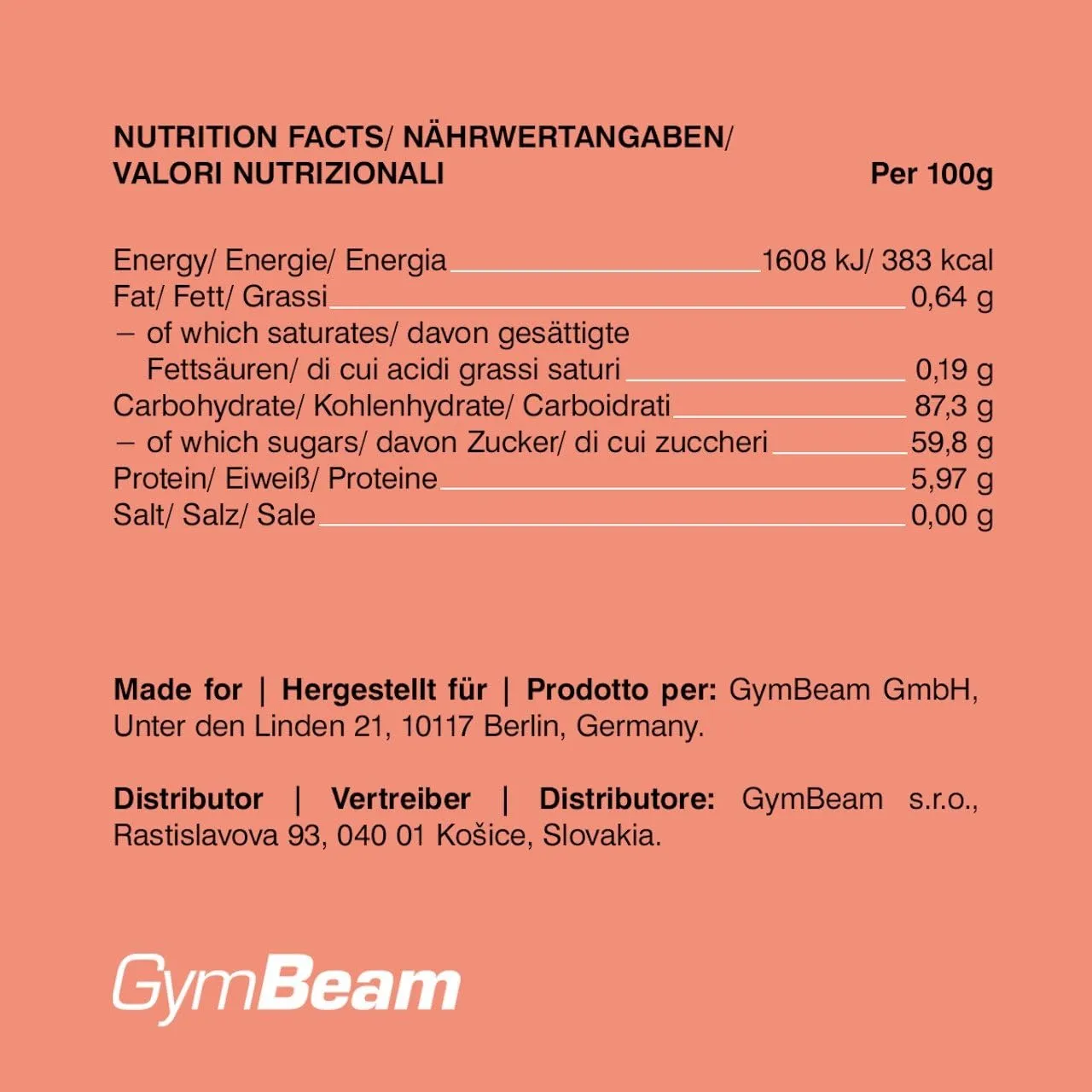 GymBeam Aprikosen gefriergetrocknet 100 g ohne Zusätze