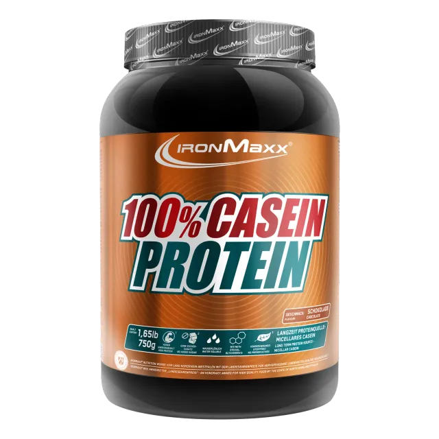 IronMaxx 100% Casein Proteinpulver Schokolade 750g low sugar