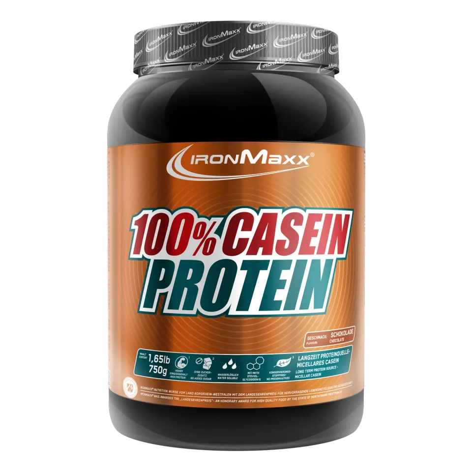 IronMaxx 100% Casein Proteinpulver Schokolade 750g low sugar