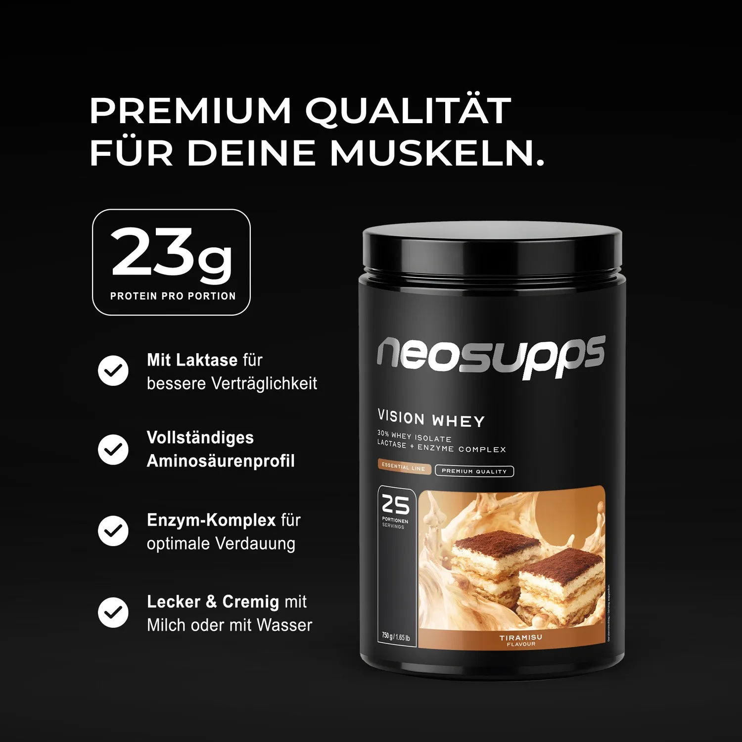 Neosupps Vision Whey Tiramisu Whey Protein 750g
