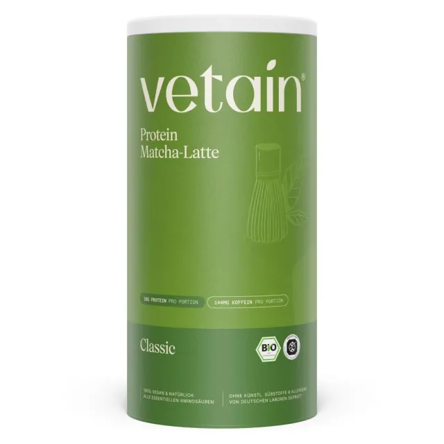 Vetain Vegan Protein Matcha Latte Proteinpulver 540g Bio
