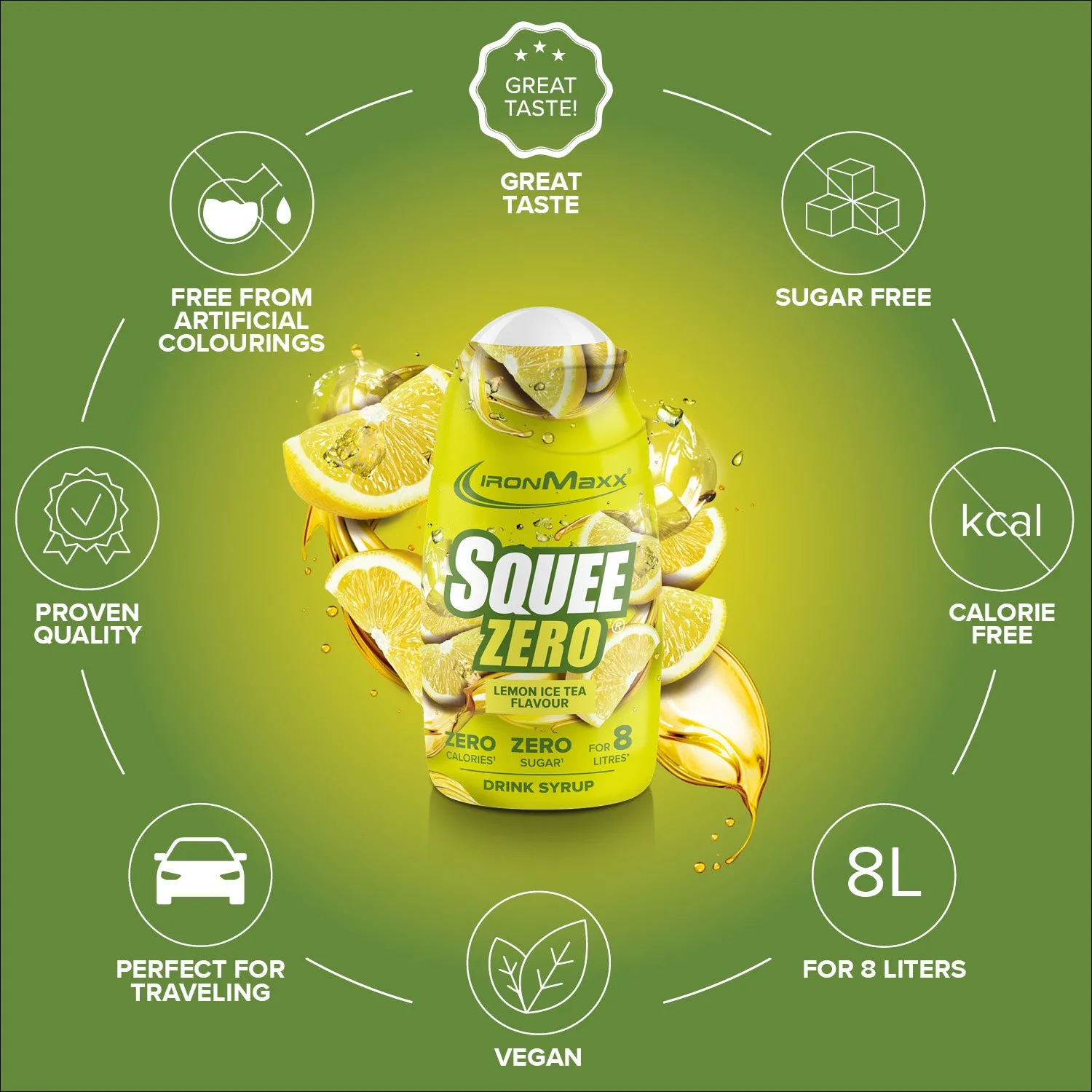 IronMaxx SqueeZero Sirup Lemon Ice Tea 65ml zuckerfrei