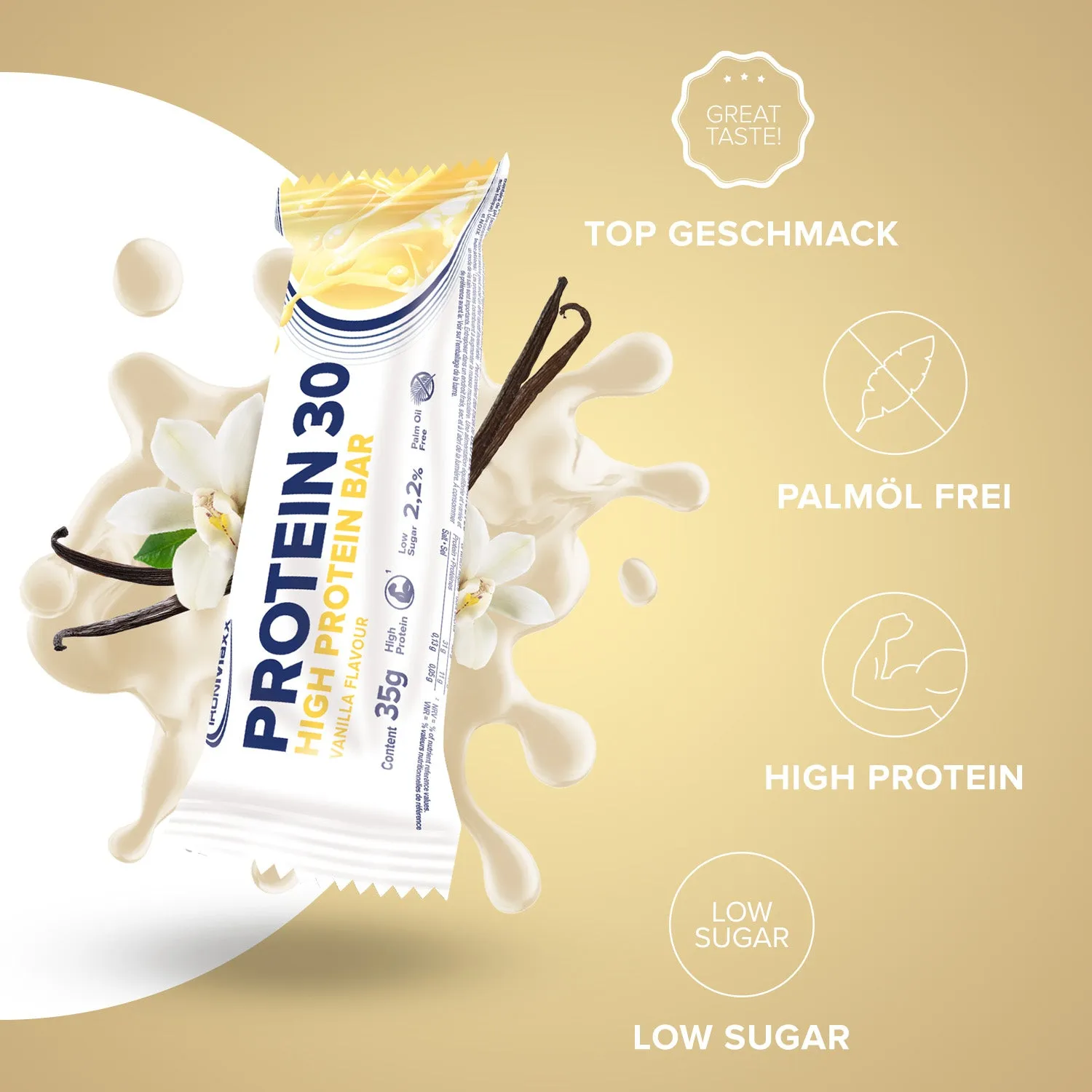 IronMaxx Protein 30 Riegel 35 g Vanille High Protein