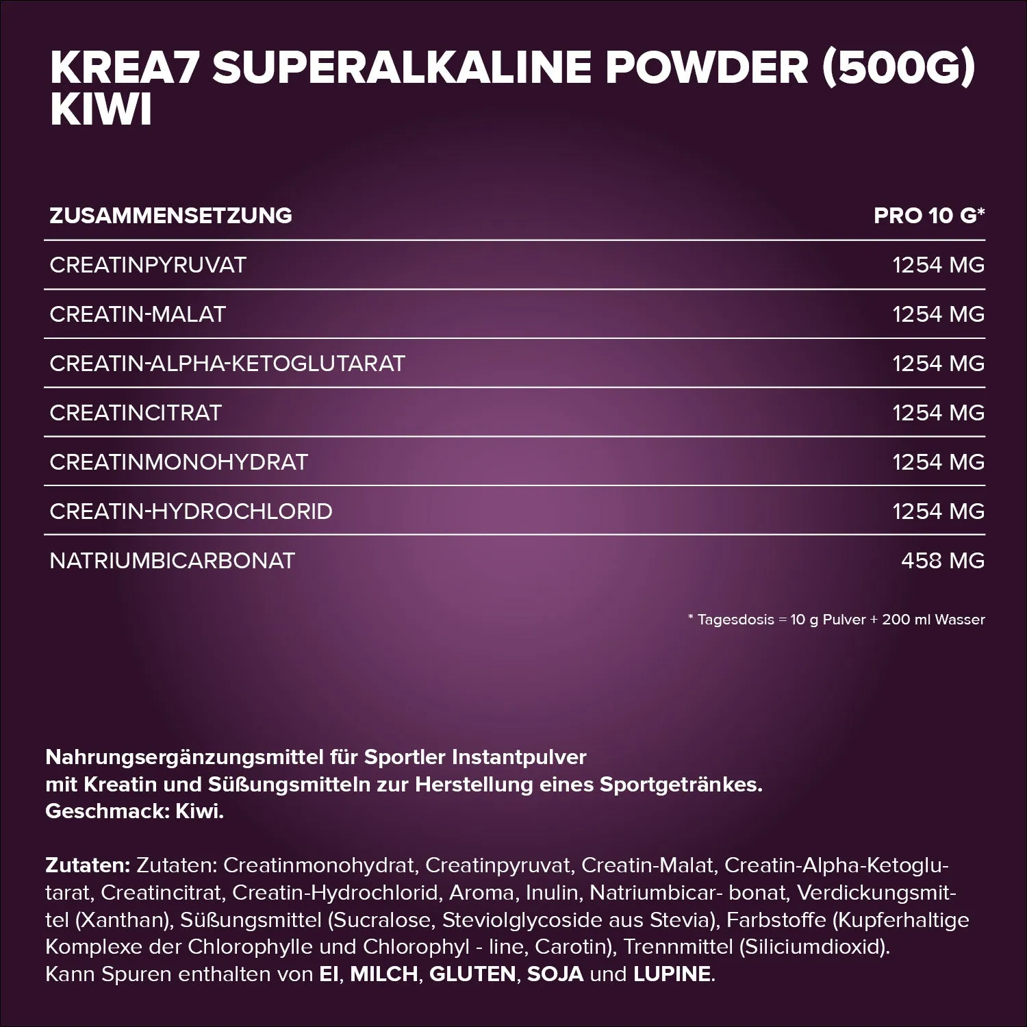 IronMaxx Krea7 Superalkaline Powder 500 g Kiwi Creatin