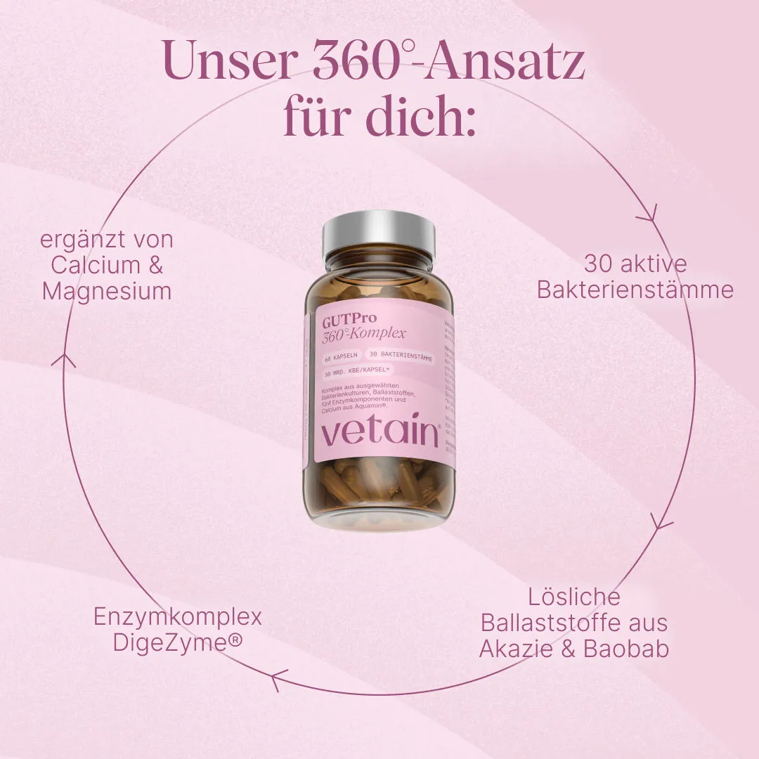 VETAIN GUTPro 360 Komplex Anti-Bloating Kapseln 60 Stück