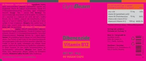 GymBeam B12 Zink Kapseln 90 Stück vegan