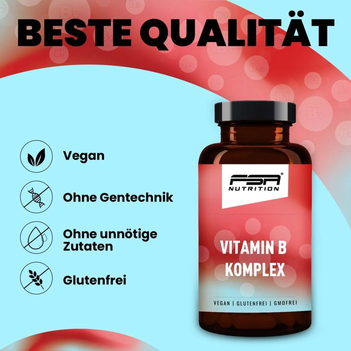 FSA Nutrition Vitamin B Komplex Kapseln 8 Vitamine