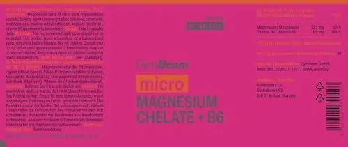 GymBeam Micro Magnesium Chelat + B6 90 Tabs magenschonend