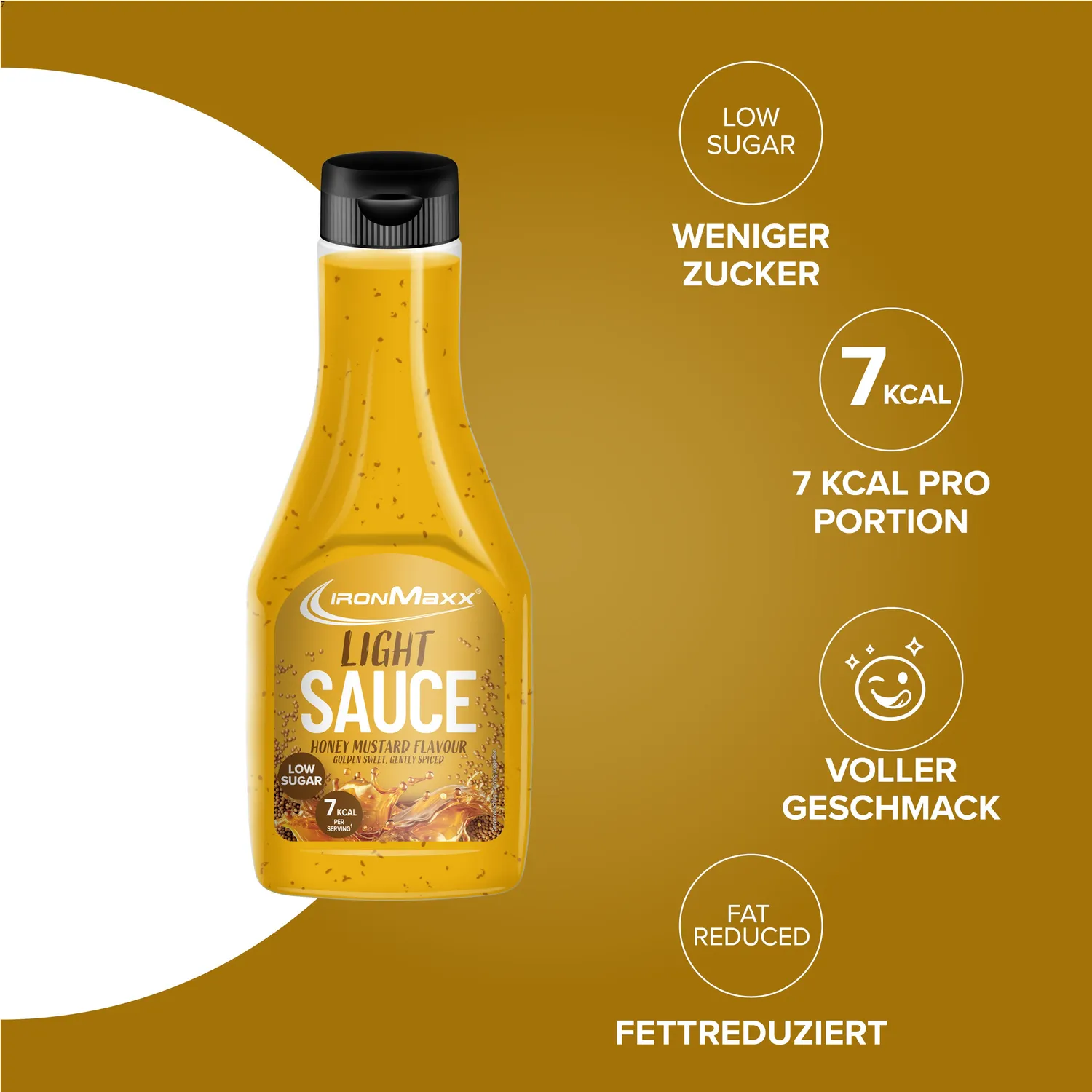 IronMaxx SqueeZero Light Sauce 285ml Honey Mustard kalorienarm