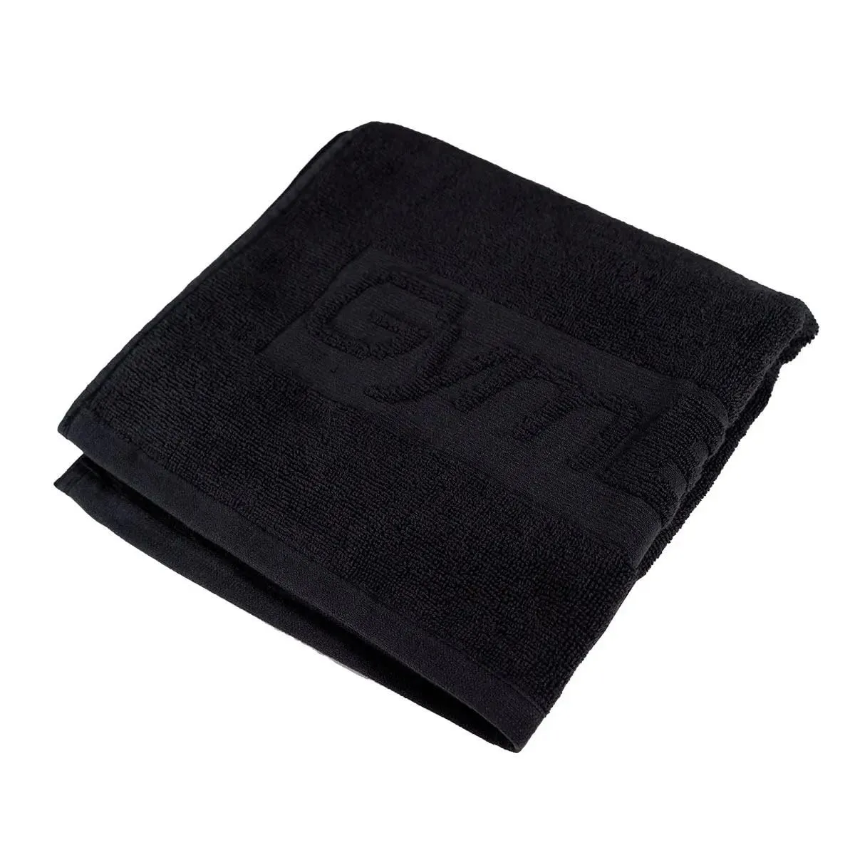 GymBeam Fitness Handtuch Baumwolle Schwarz 50x90 cm