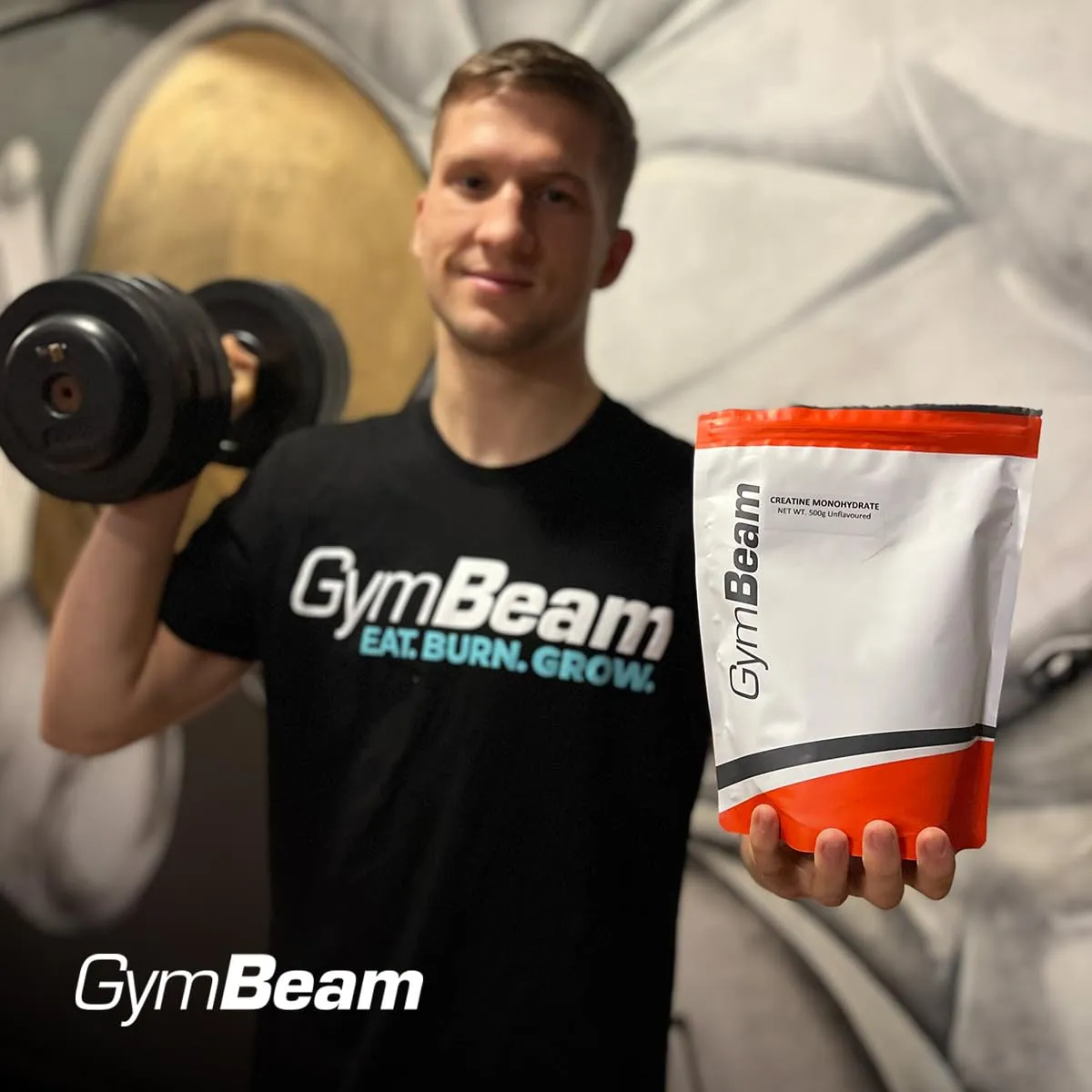 GymBeam Creatin Monohydrat Pulver 250g geschmacksneutral vegan
