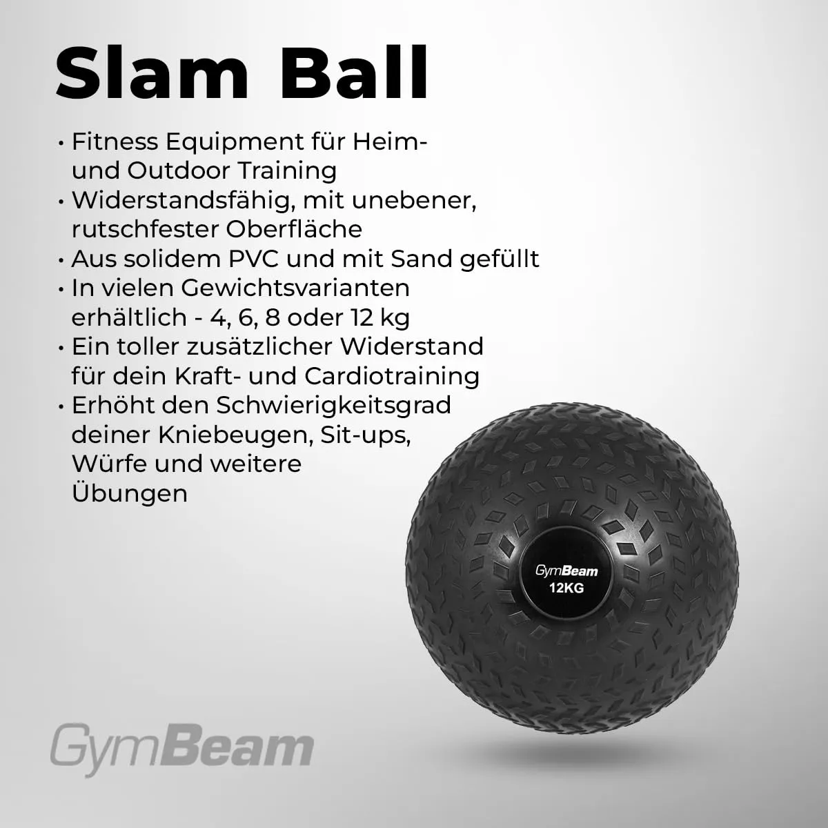 GymBeam Slam Ball Medizinball 6kg griffig PVC