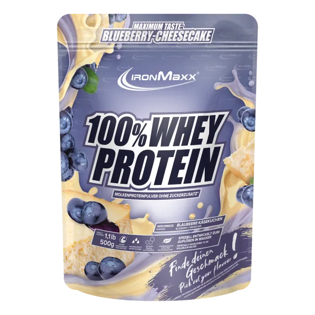 IronMaxx 100% Whey Protein Blueberry Cheesecake 500g