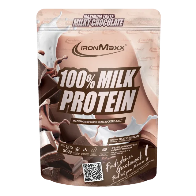 IronMaxx 100% Milk-Protein Pulver Milky Chocolate 500g Casein