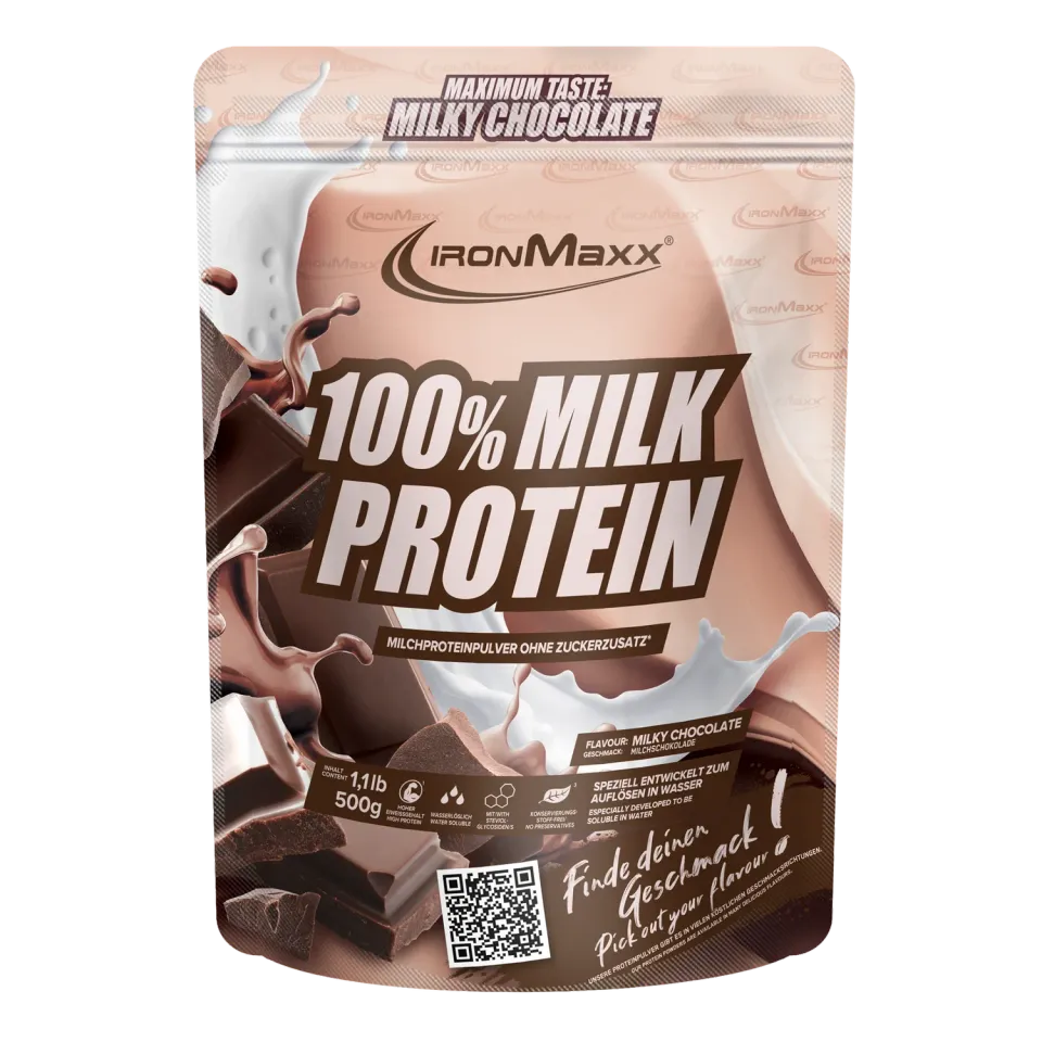 IronMaxx 100% Milk-Protein Pulver Milky Chocolate 500g Casein