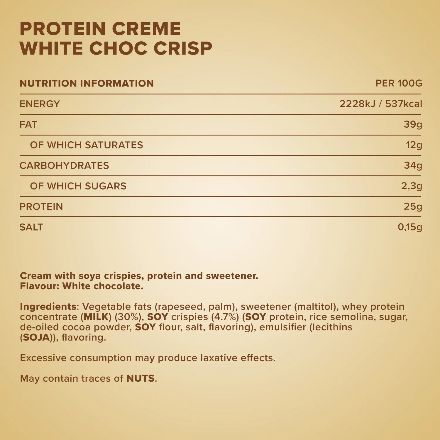 IronMaxx Protein Creme White Choc Crisp Aufstrich 250g