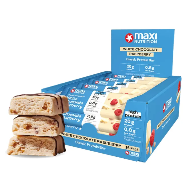 MaxiNutrition Classic Protein Bar White Chocolate Raspberry 16x40g