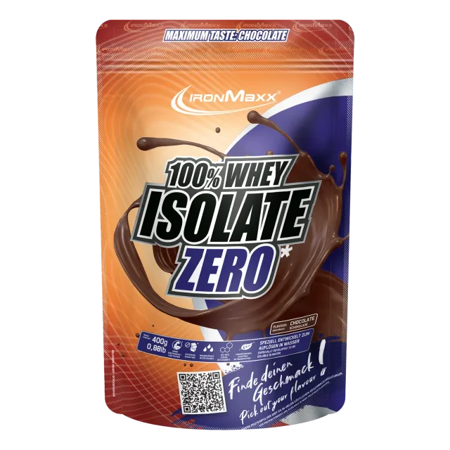 IronMaxx 100% Whey Isolate ZERO Pulver Schokolade 400g fettarm
