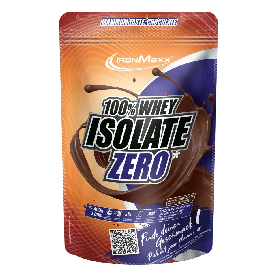 IronMaxx 100% Whey Isolate ZERO Pulver Schokolade 400g fettarm