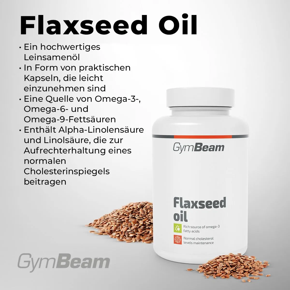 GymBeam Leinöl Kapseln 90 Caps Omega 3-6-9