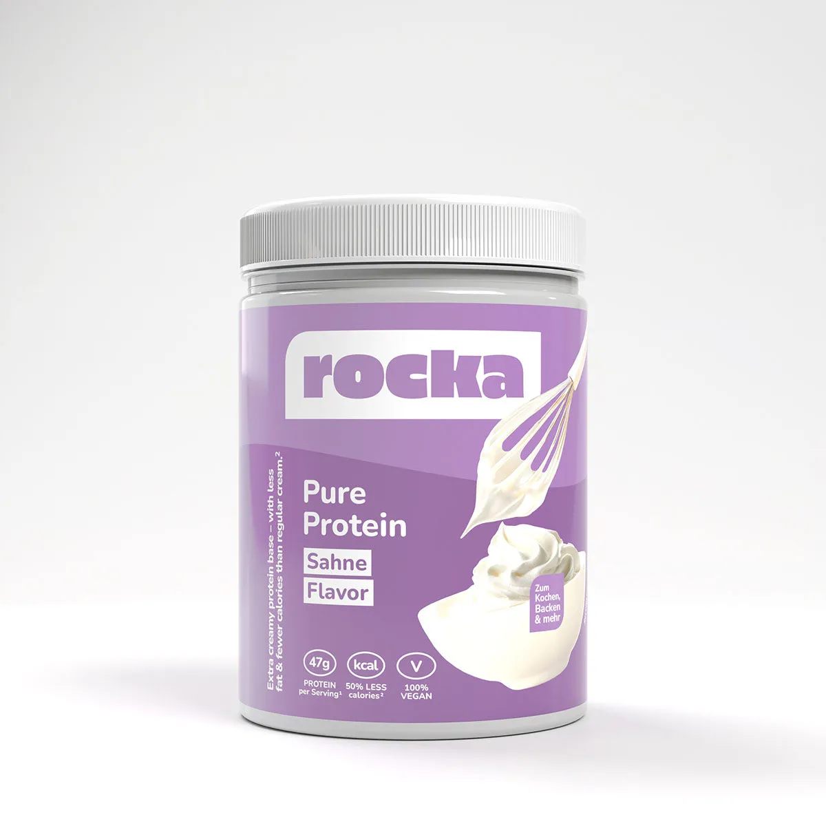 Rocka Nutrition Pure Protein Pulver Sahne 750g vegan