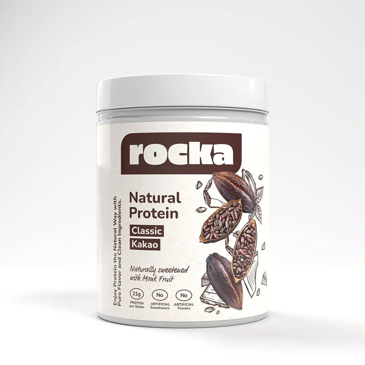 Rocka Natural Protein Pulver Classic Kakao 600g vegan