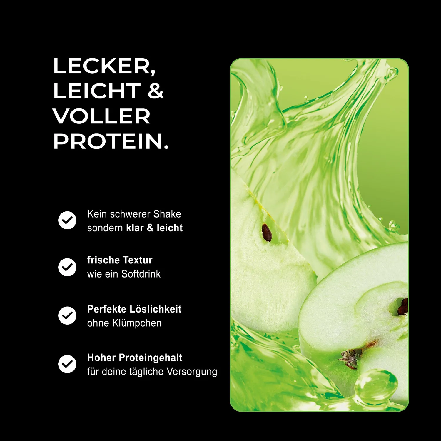 Neosupps Clear Isolate Green Apple Protein 2000g zuckerfrei