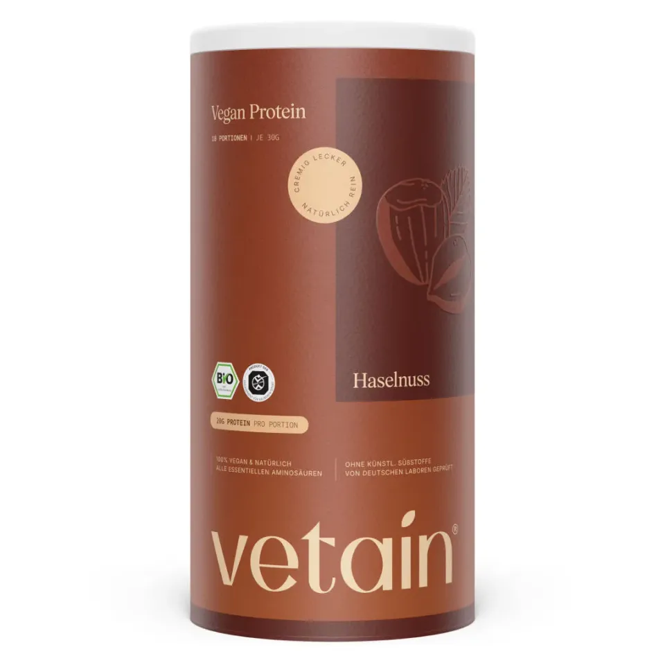 Vetain Vegan Protein Haselnuss Pulver 540g Bio