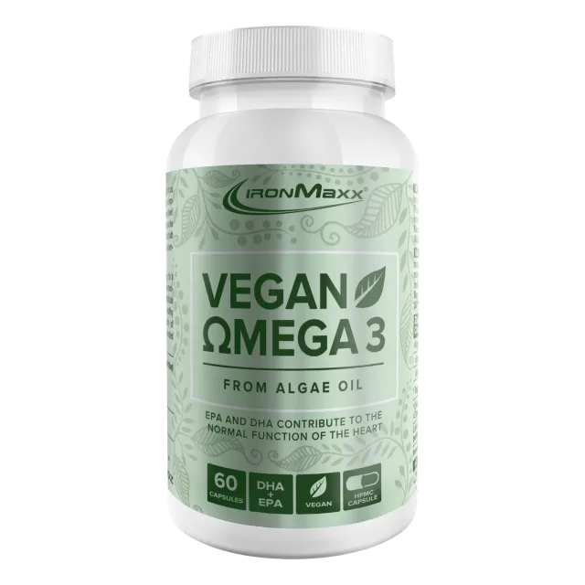 IronMaxx Vegan Omega 3 Algenöl-Kapseln 60 Kapseln