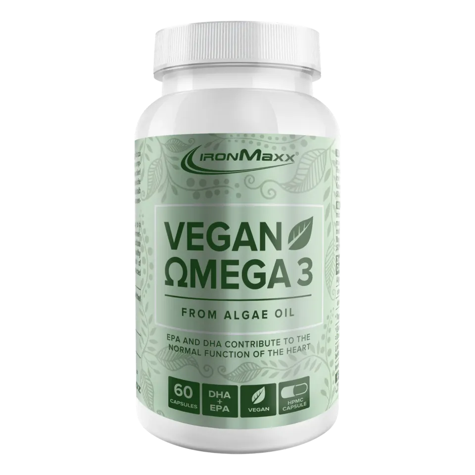 IronMaxx Vegan Omega 3 Algenöl-Kapseln 60 Kapseln
