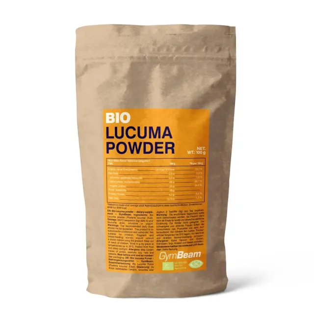 GymBeam BIO Lucuma Pulver 100 g ballaststoffreich