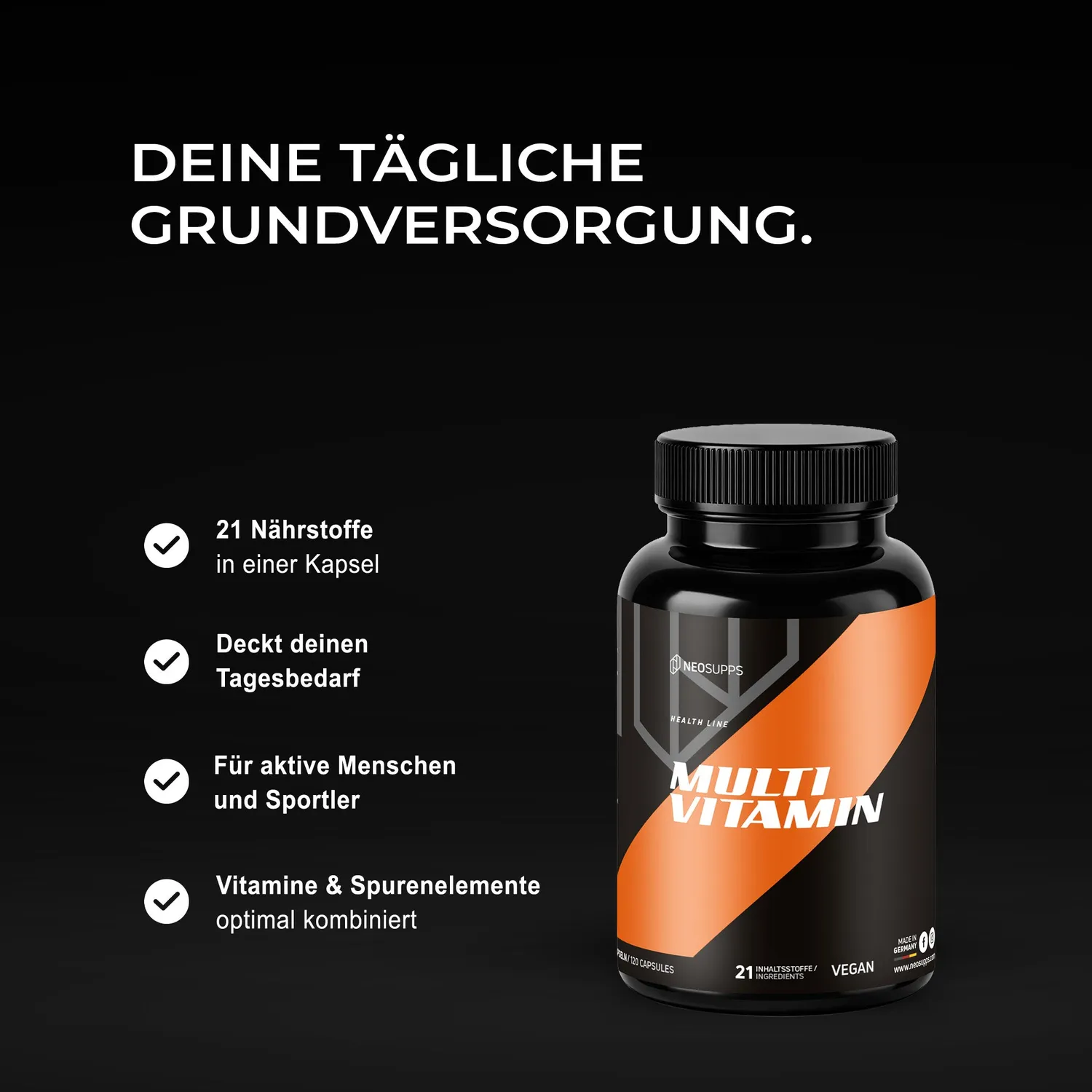 Neosupps Multivitamin Kapseln 120 Kapseln vegan