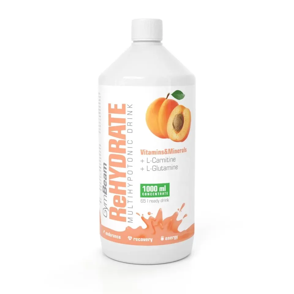GymBeam ReHydrate Drink Apricot 1000ml hypotonisch