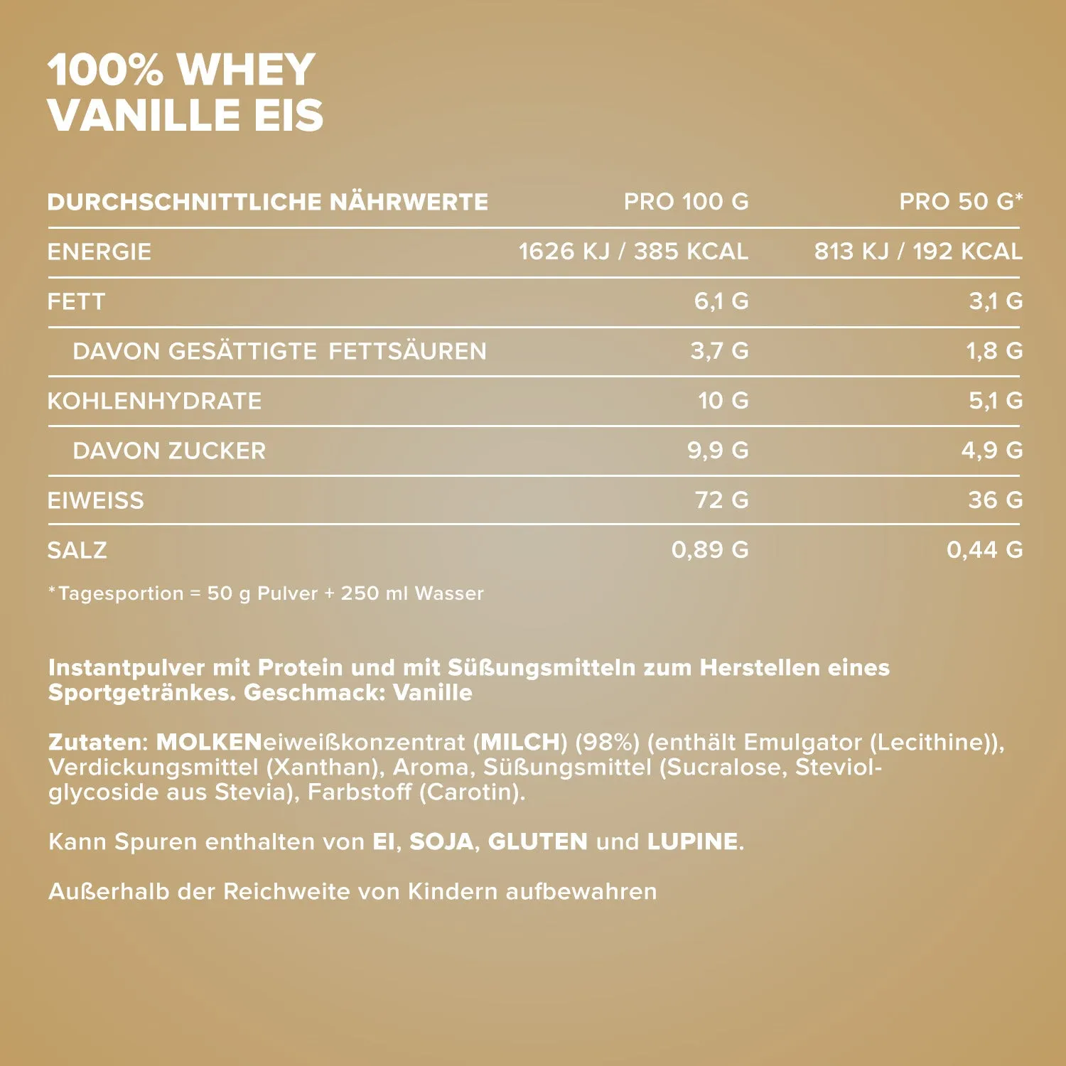 IronMaxx 100% Whey Protein Pulver 2350g Vanilla Ice Cream 80% Eiweiß