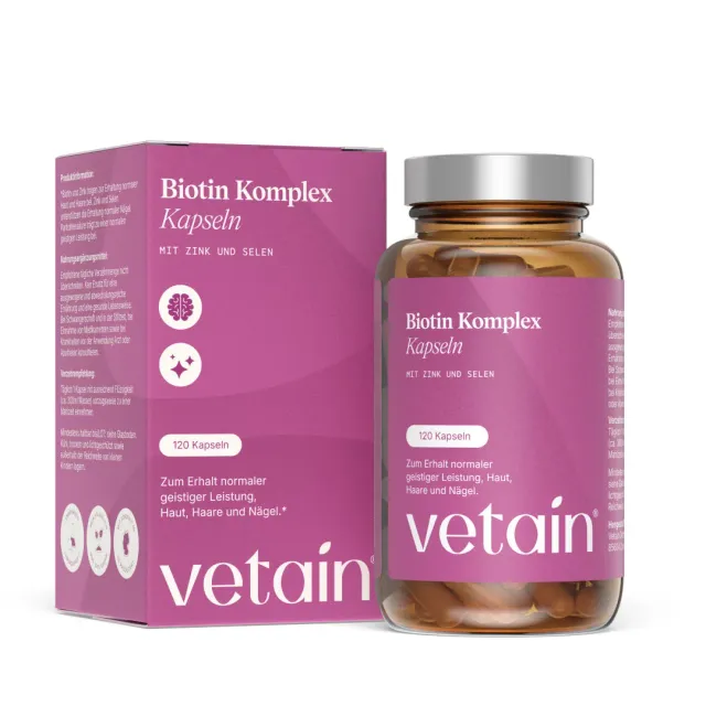 Vetain Biotin Komplex Kapseln 120 Stück hochdosiert