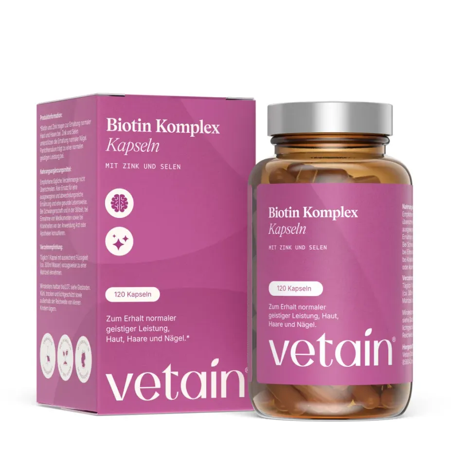 Vetain Biotin Komplex Kapseln 120 Stück hochdosiert