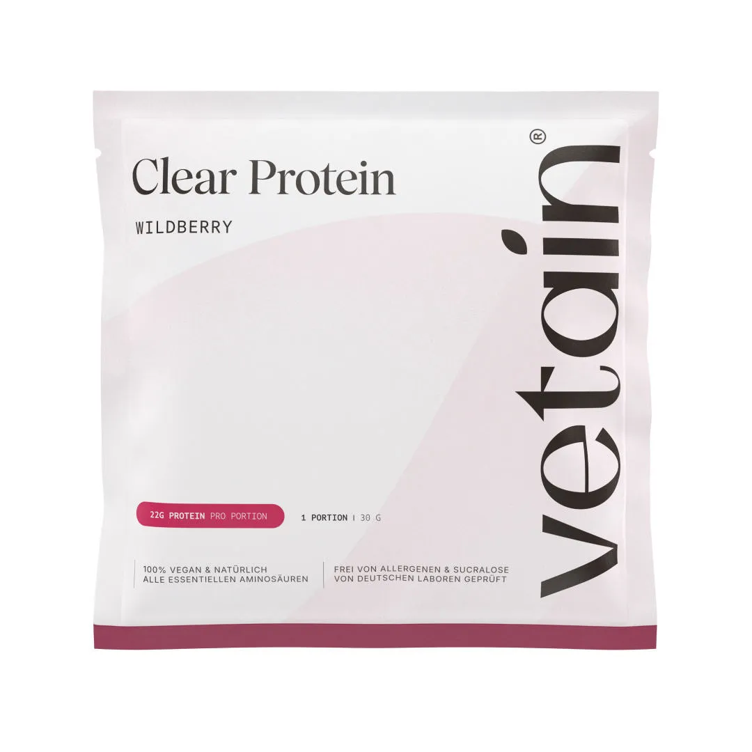 Vetain Clear Protein Probe Geschmacksprobe vegan