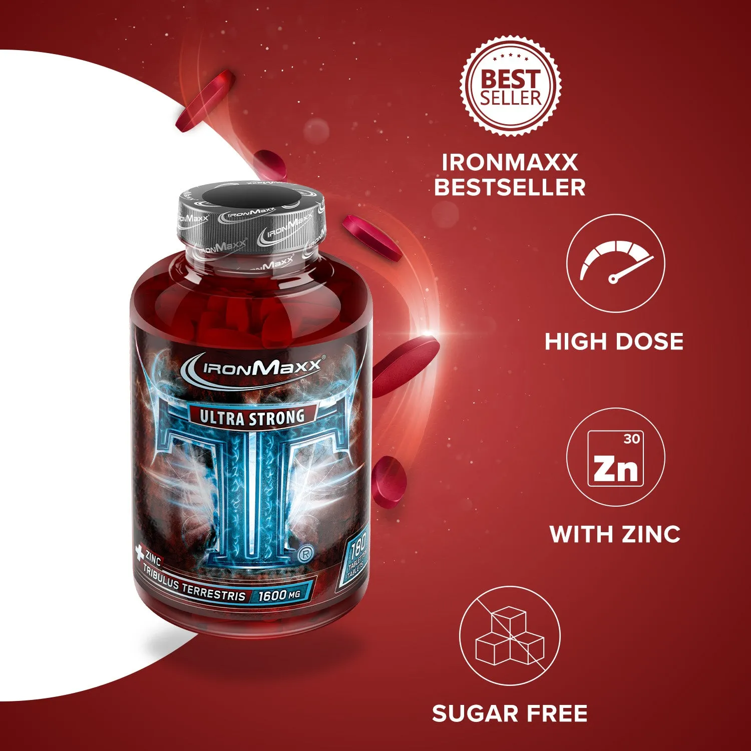 IronMaxx TT Ultra Strong Tabletten 180 Stk mit Zink