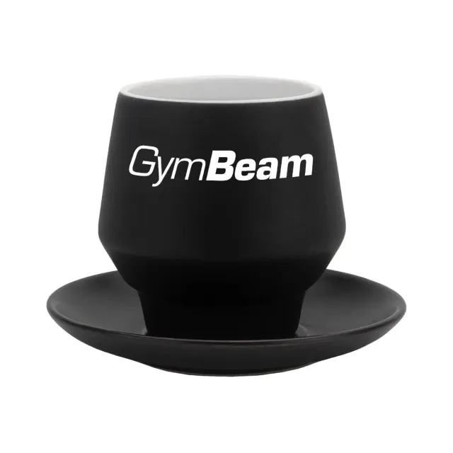 GymBeam Cappuccino Tasse Keramiktasse mit Untertasse matt